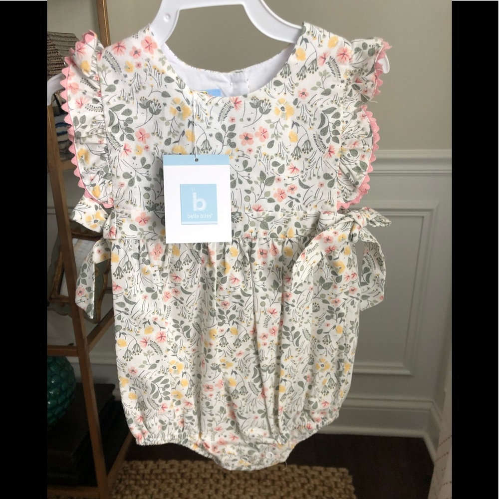 Floral little girls bubble dress
